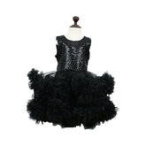 Sequin Floral All Over And Around Ruffles Frock