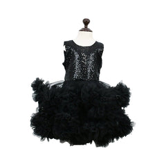 Sequin Floral All Over And Around Ruffles Frock