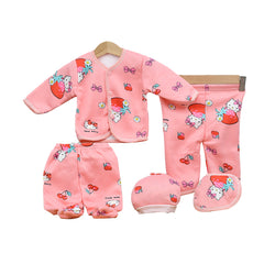 Hello Kitty 5 Piece New Born Baby Girl Winter Starter Set