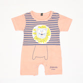 Baby Boy Baby Girl Happy Lion Romper in Pink Color