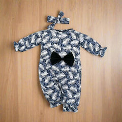 Front Bow Full Body Baby Girl Infants Romper