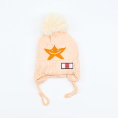 Kids Star Pattern Pom Pom Bennie