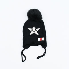 Kids Star Pattern Pom Pom Bennie