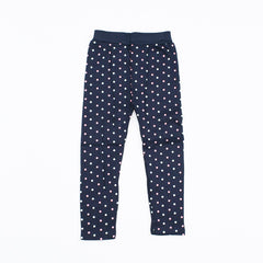 Girls Polka Dots Flannel Tights