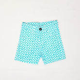 Cross Lines Printed Cotton Girl Shorts