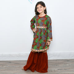 Blossoming Frock with Gharara Pants