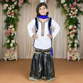 3 Piece Gharara, Vest Shirt & Dupata Dress