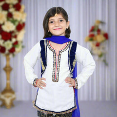 3 Piece Gharara, Vest Shirt & Dupata Dress