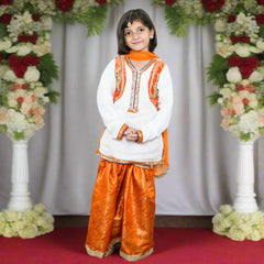 3 Piece Gharara, Vest Shirt & Dupata Dress