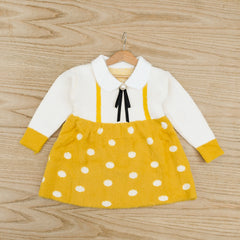 Girls Polka Dots Frock Style Sweater