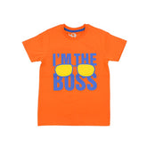 I'M THE BOSS Summer Half Sleeves Boys T-Shirt