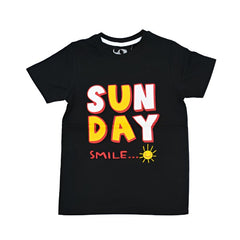 Happy Sunday Summer Half Sleeves Boys T-Shirt