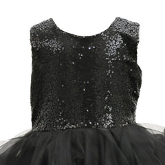 Sequin Floral All Over And Around Ruffles Frock