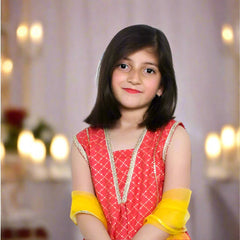 Girls Panel Shirt, Tulip Shalwar & Dupata Dress