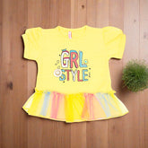 Rainbow Frill Style Girls T- Shirt