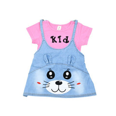 Sparkling Kid Cotton & Denim Frock