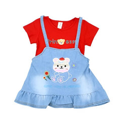 Shinning Princess Cotton & Denim Frock