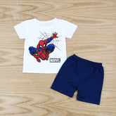 Spider Man 2 Piece Boys Shirt and Shorts Set