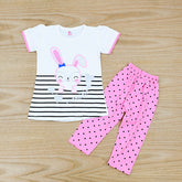 Cute Bunny Girls 2 Piece Peplum & Capri Set