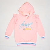 Ainatok Pink Hooded Girls Sweatshirt