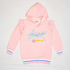Ainatok Pink Hooded Girls Sweatshirt