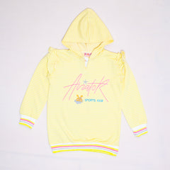 Ainatok Pink Hooded Girls Sweatshirt