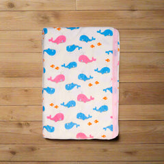 Little Home Tiny Fish Mom Love Baby Hooded Towel