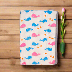 Little Home Tiny Fish Mom Love Baby Hooded Towel