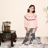 Front Ruffle Top & Gherara/Flare Pants