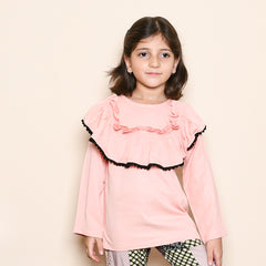 Front Ruffle Top & Gherara/Flare Pants
