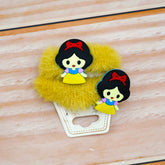 Princess Snow White Stylish & Fashionable Fancy Faux Fur Girls Hair Scrunchies Set