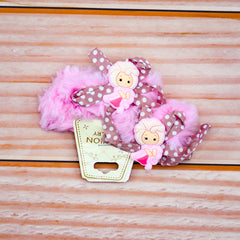 Princess Style Stylish & Fashionable Fancy Faux Fur Girls Hair Scrunchies Set