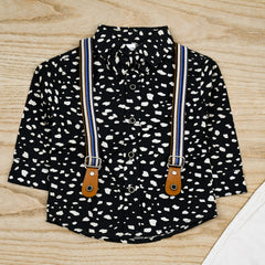 Bow Tie 2 Piece Boys Shirt and Pants Suspenders Dress
