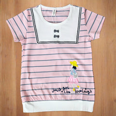 Premium Quality 100% Cotton Live, Love and Laugh Girl T Shirt