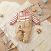 Stipes Suspenders Infant Newborn Baby Girl Baby Boy Romper