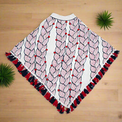 Superior Quality Lamb Wool Round Neck Girls Cape Shawl with Tassels