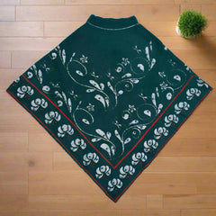 Superior Quality Lamb Wool Round Neck Girls Cape Shawl with Pearls