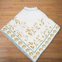 Superior Quality Lamb Wool Round Neck Girls Cape Shawl with Pearls