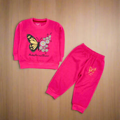 Butterfly Print Girl Track Suit Lounge Wear