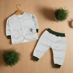 Lining Quilted Padded Baby Boy Toddler Boy 2 Piece Dress