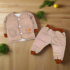 Lining Quilted Padded Baby Boy Toddler Boy 2 Piece Dress