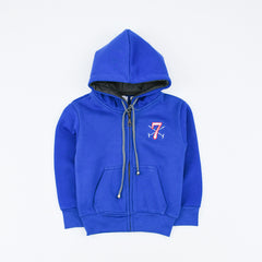 Zipper Hooded Number 7 Boys Winter Sweatshirt