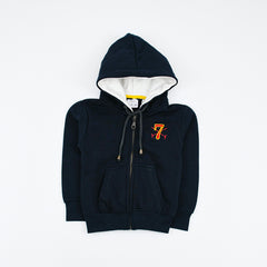 Zipper Hooded Number 7 Boys Winter Sweatshirt