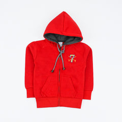 Zipper Hooded Number 7 Boys Winter Sweatshirt