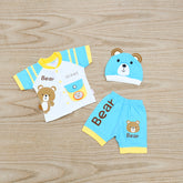 Little Bear 3 Piece Baby Boys Shorts Shirt Cap Dress