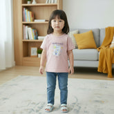 Grape Juice Common Daily Use Summer Half Sleeves Girls T-Shirt