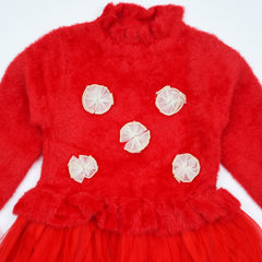 Girls Mesh Frock Sweater