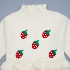 Girls Mesh Frock Sweater