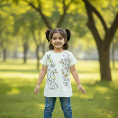 Lovely Forest Outdoor Summer Half Sleeves Girls T-Shirt