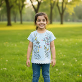 Lovely Forest Outdoor Summer Half Sleeves Girls T-Shirt